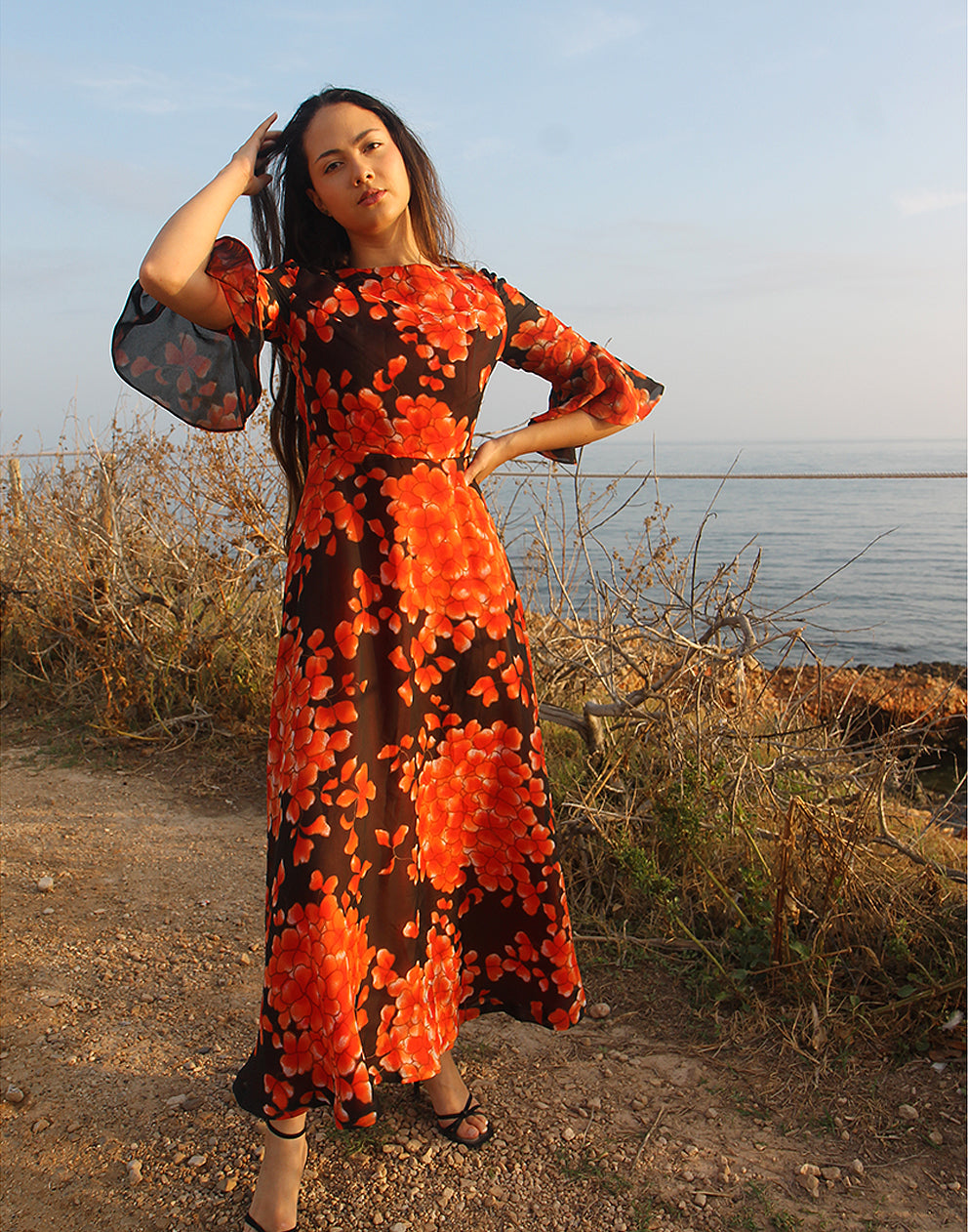 70s Floral Maxi Dress 70s Floral Maxi Dress
