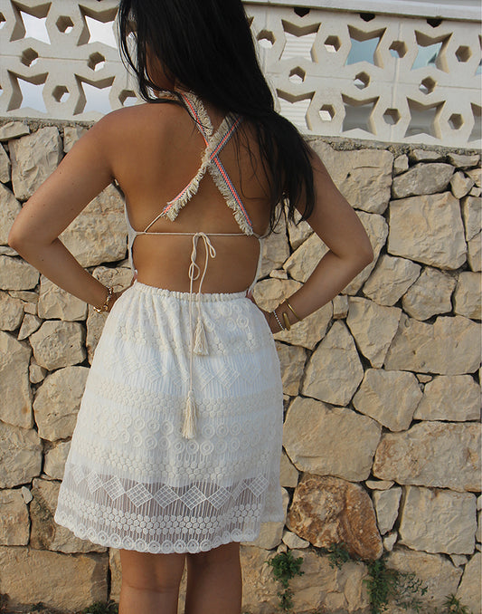 Backless Dress in Cream