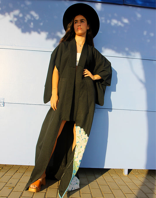Black Long Kimono