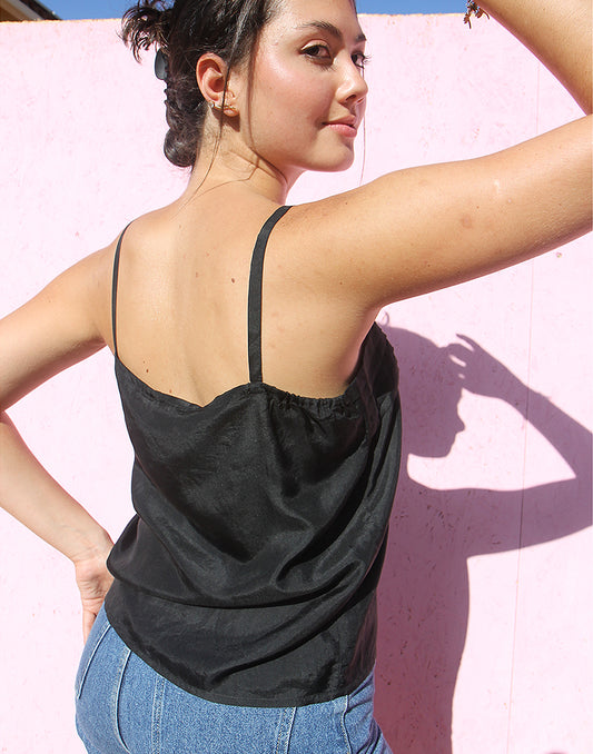 Black Silk Top