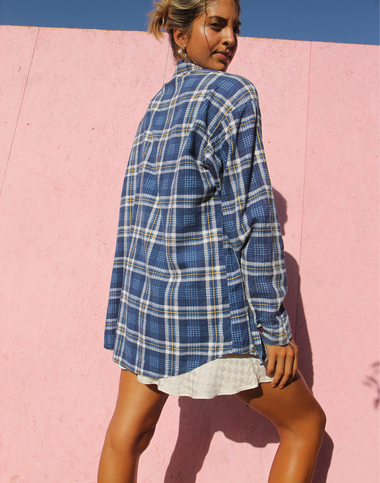 Flannel Shirt in Blue