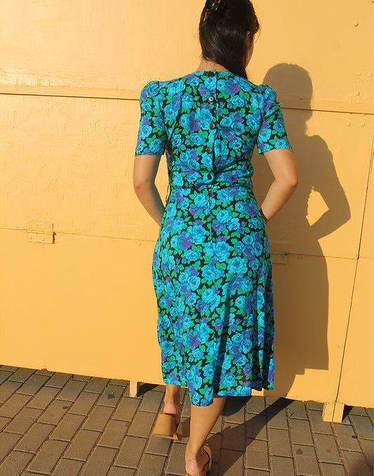 Blue Floral Dress