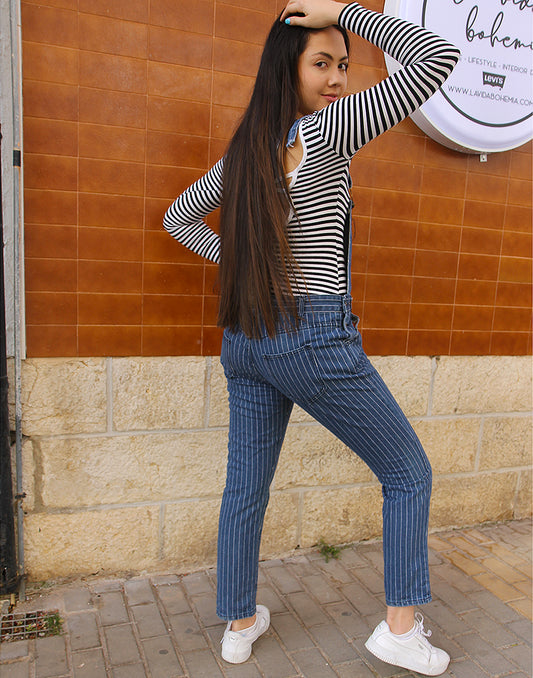 Womens Blue Dungaree Overalls