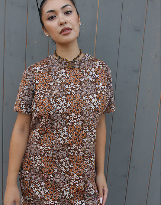 Brown Floral Dress