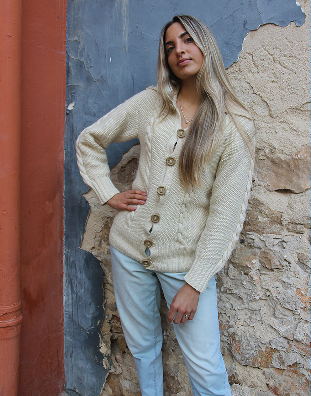 Cream Wool Cardigan