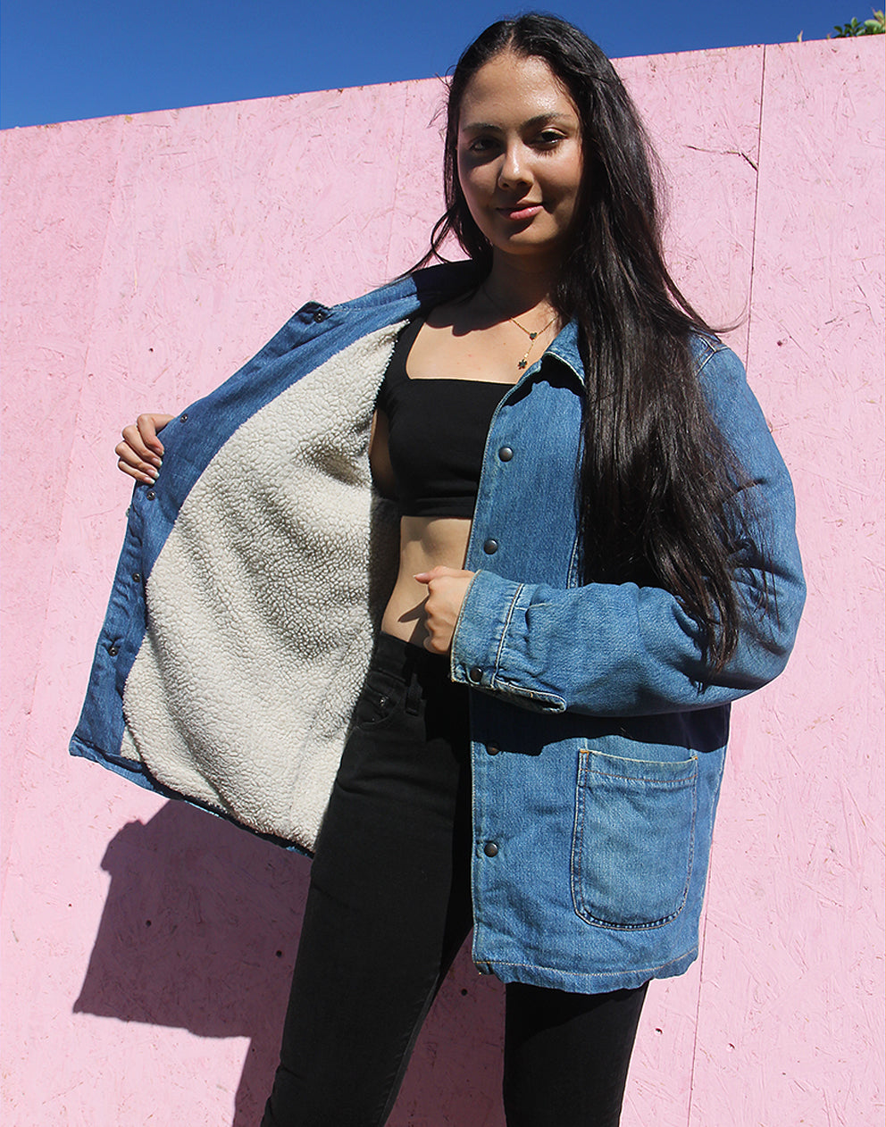 Denim Sherpa Jacket