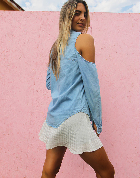 Denim Shirt with Long Sleeves