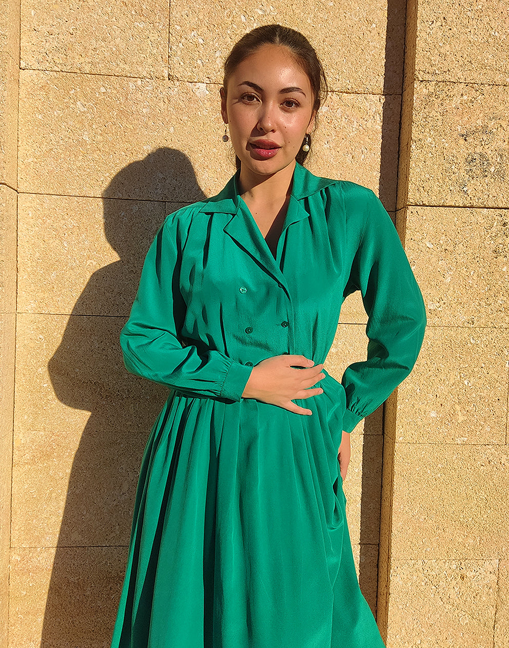 Green Silk Dress
