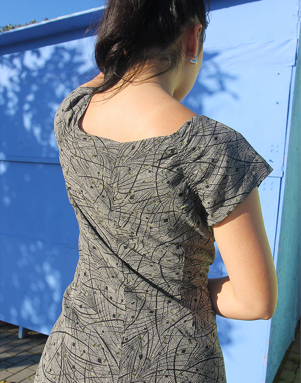 Grey Silk Formal Dress - EU 36-38