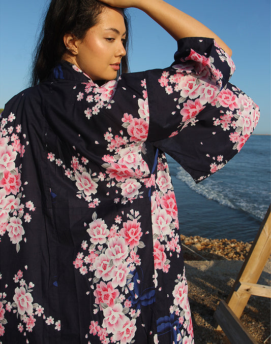 Long Floral Kimono