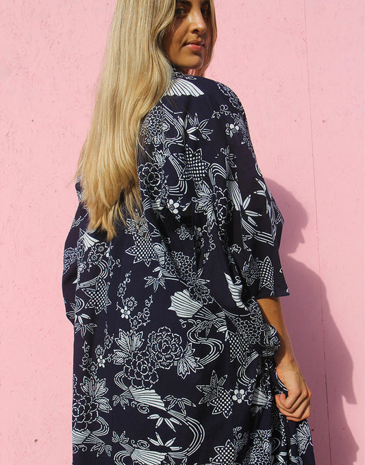 Kimono in Navy Blue
