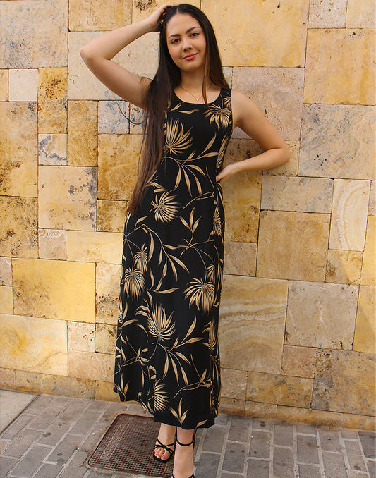 Long Black Sleeveless Dress