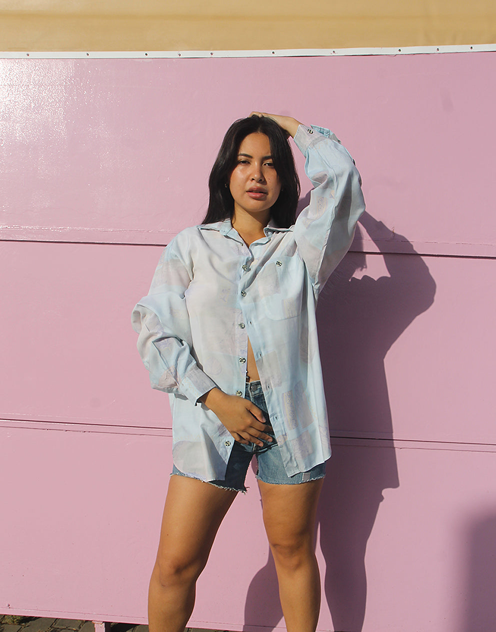 Pale Blue Long Sleeve Shirt