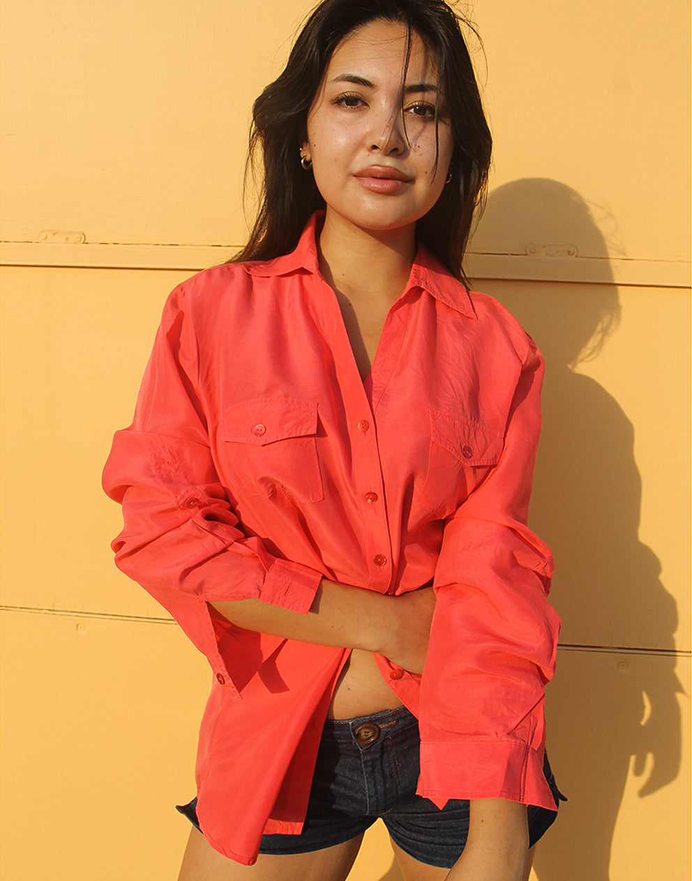 Pink Silk Shirt