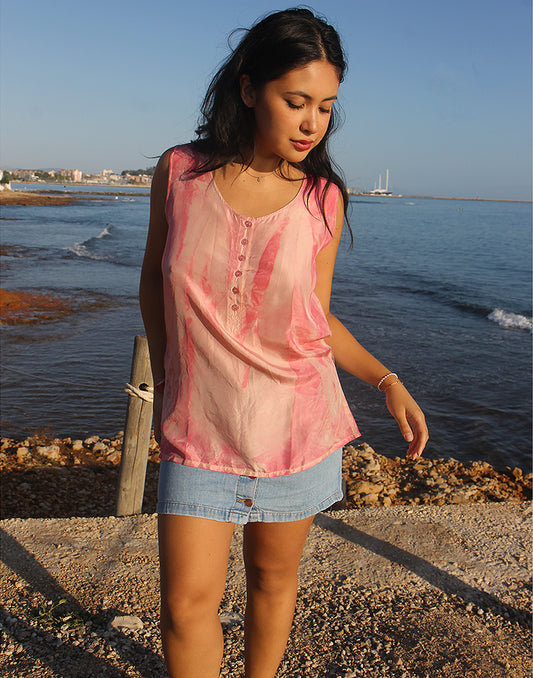 Pink Silk Blouse
