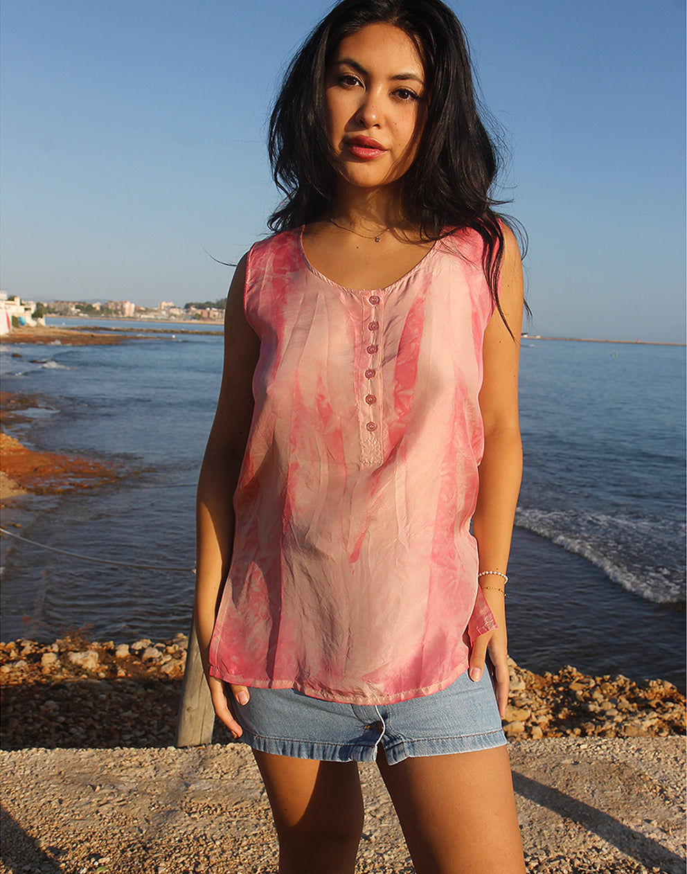 Pink Silk Blouse