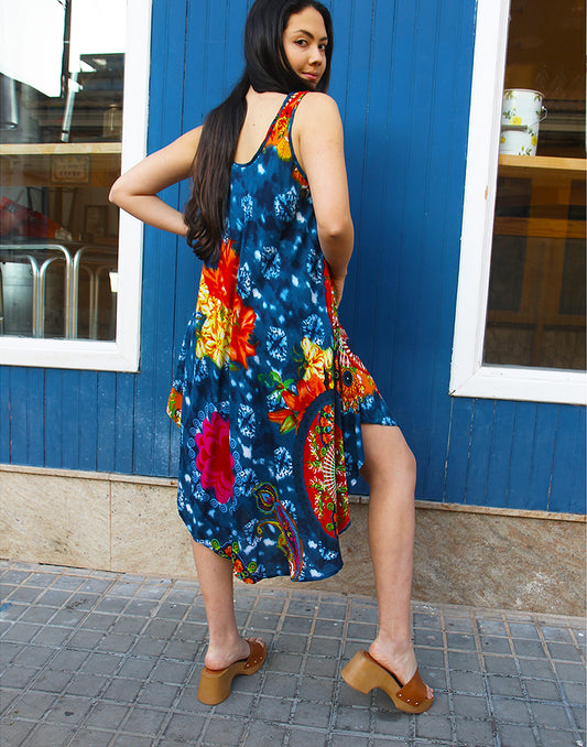 Printed Trapeze Dress