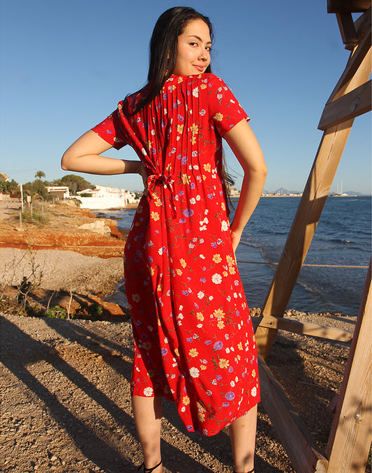Red Floral Dress