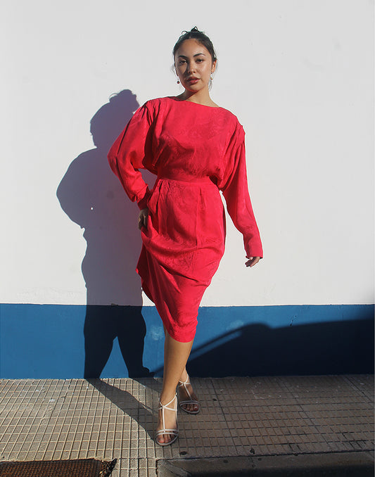 Red Silk Dress