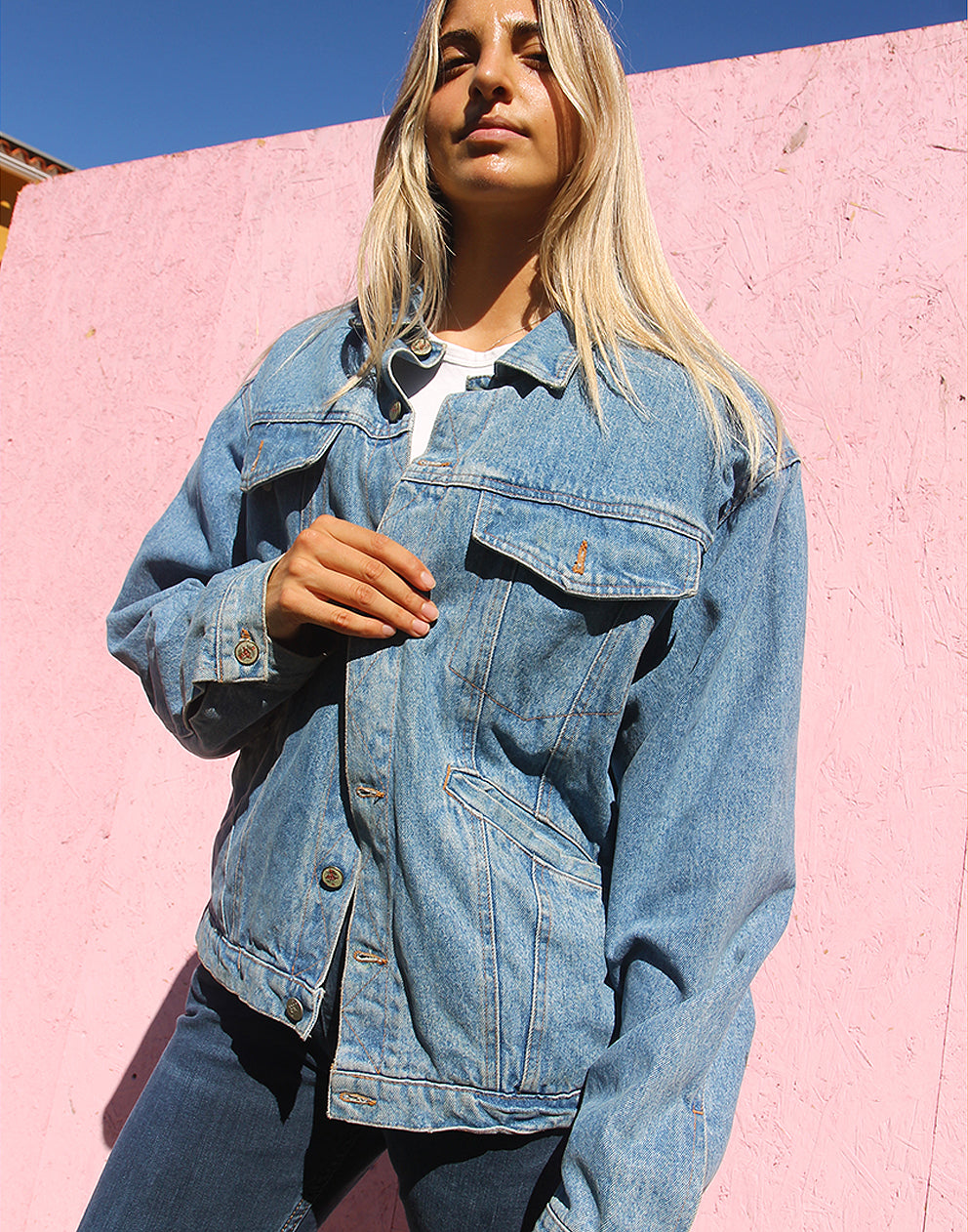 Vintage sherpa denim on sale jacket