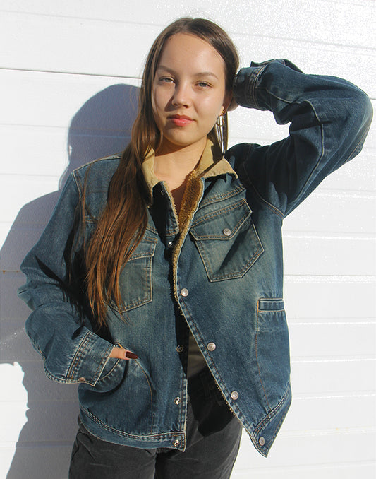 sherpa denim jacket