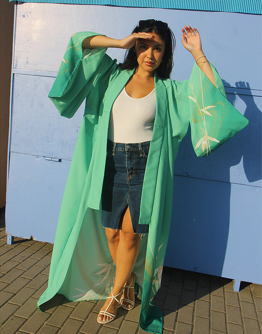 Turquoise Kimono Robe