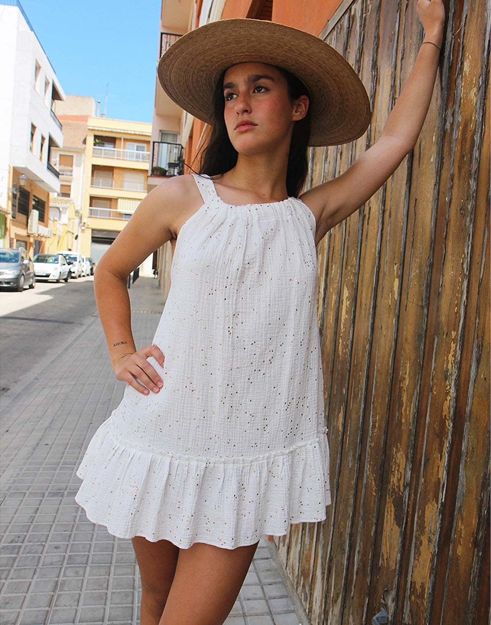 Backless Dress in White La Vida Bohemia Backless Dress in White La Vida Bohemia