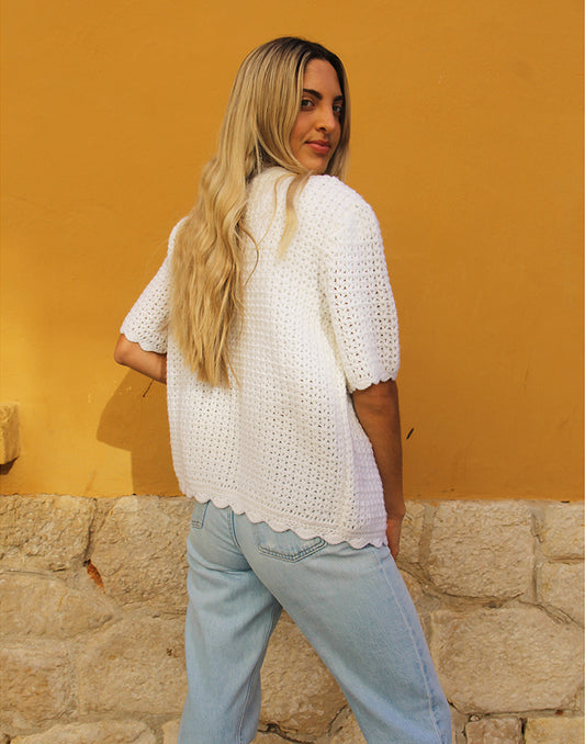 Cárdigan de manga corta