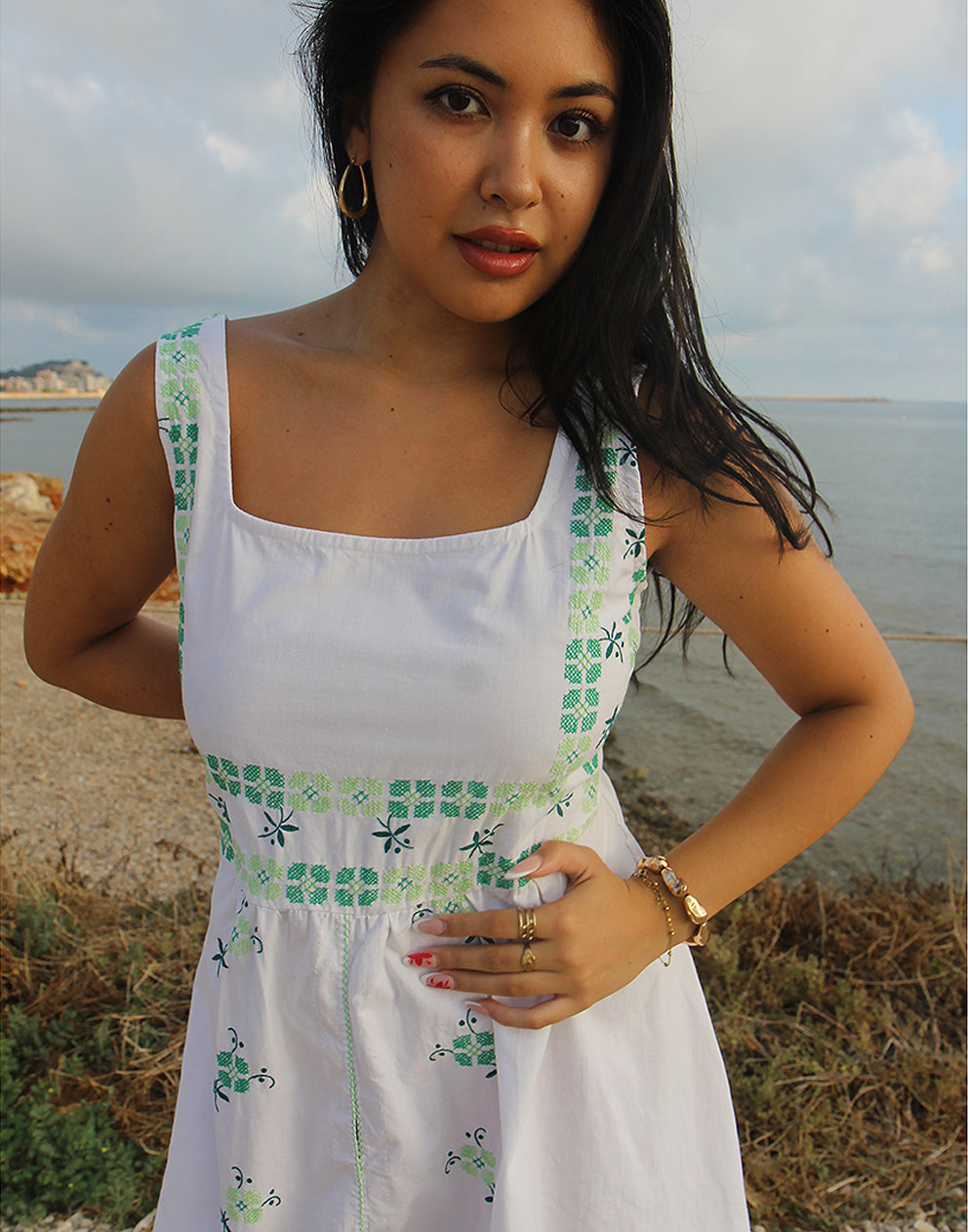 Sleeveless Smock Dress