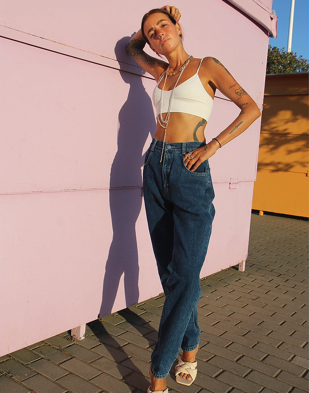 Vaqueros Mom vintage con tiro alto 24" (61 cm)