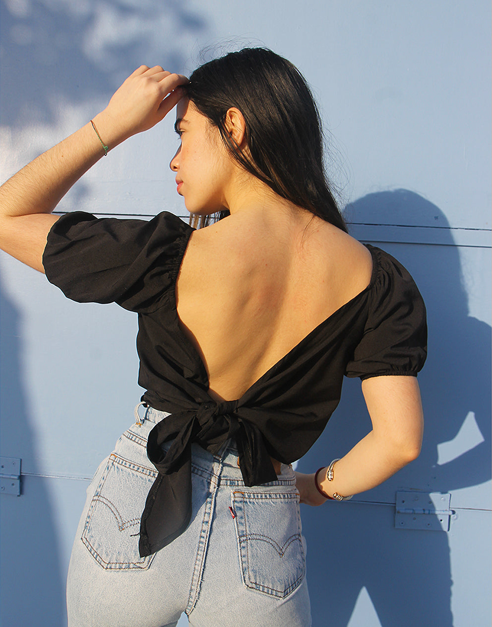 Black Wrap Top