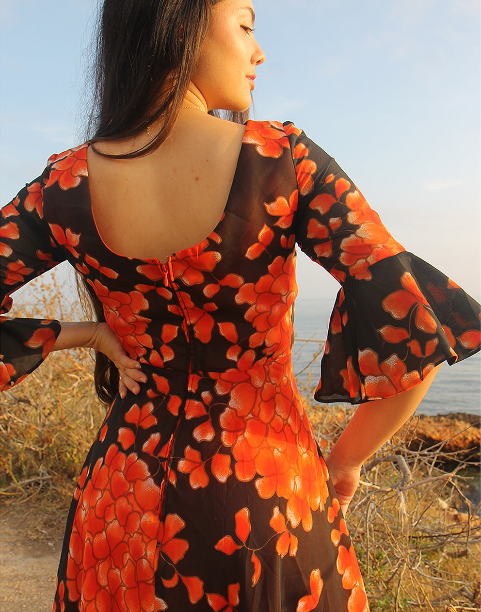 70s Floral Maxi Dress La Vida Bohemia 70s Floral Maxi Dress La Vida Bohemia