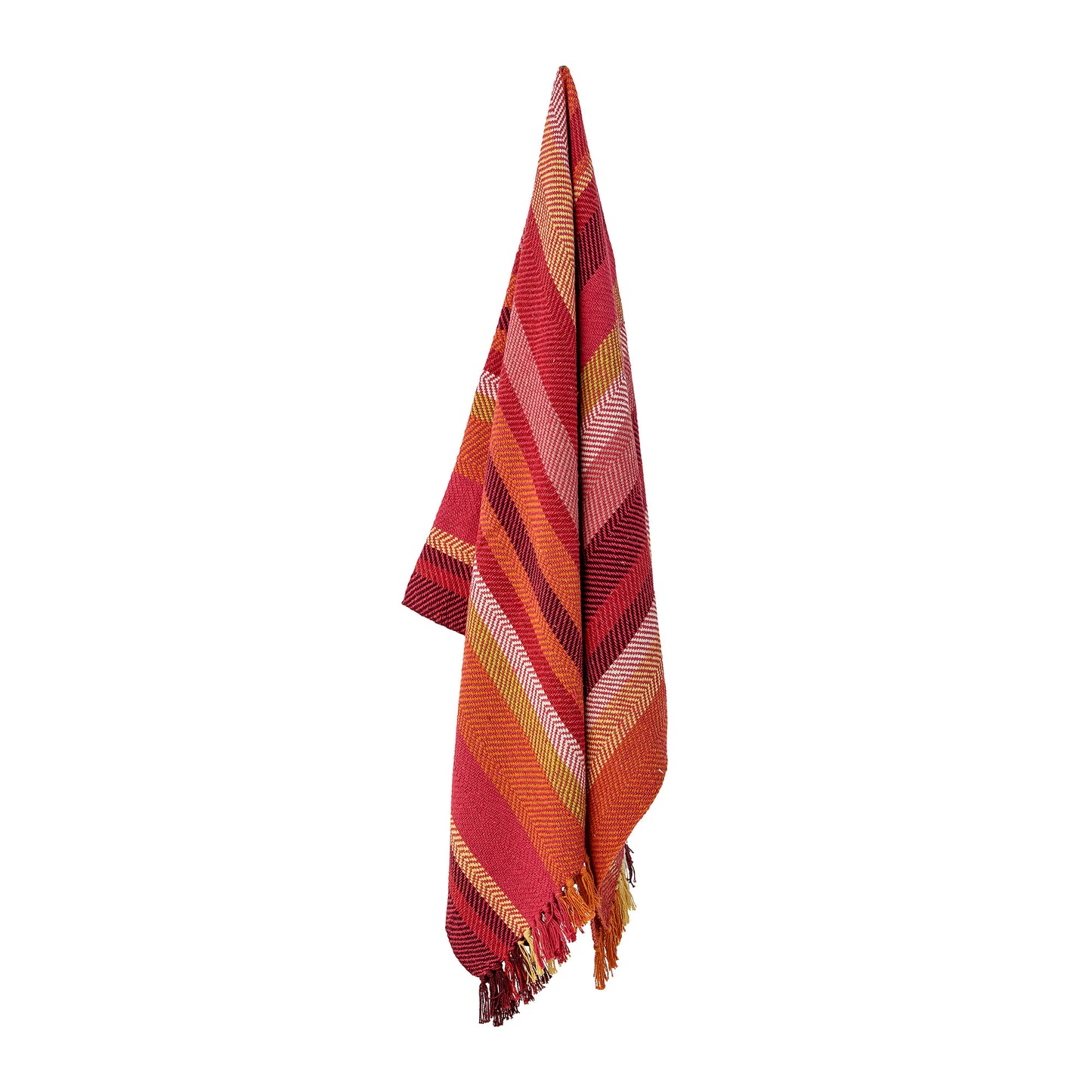 Pink & Red Striped Throw