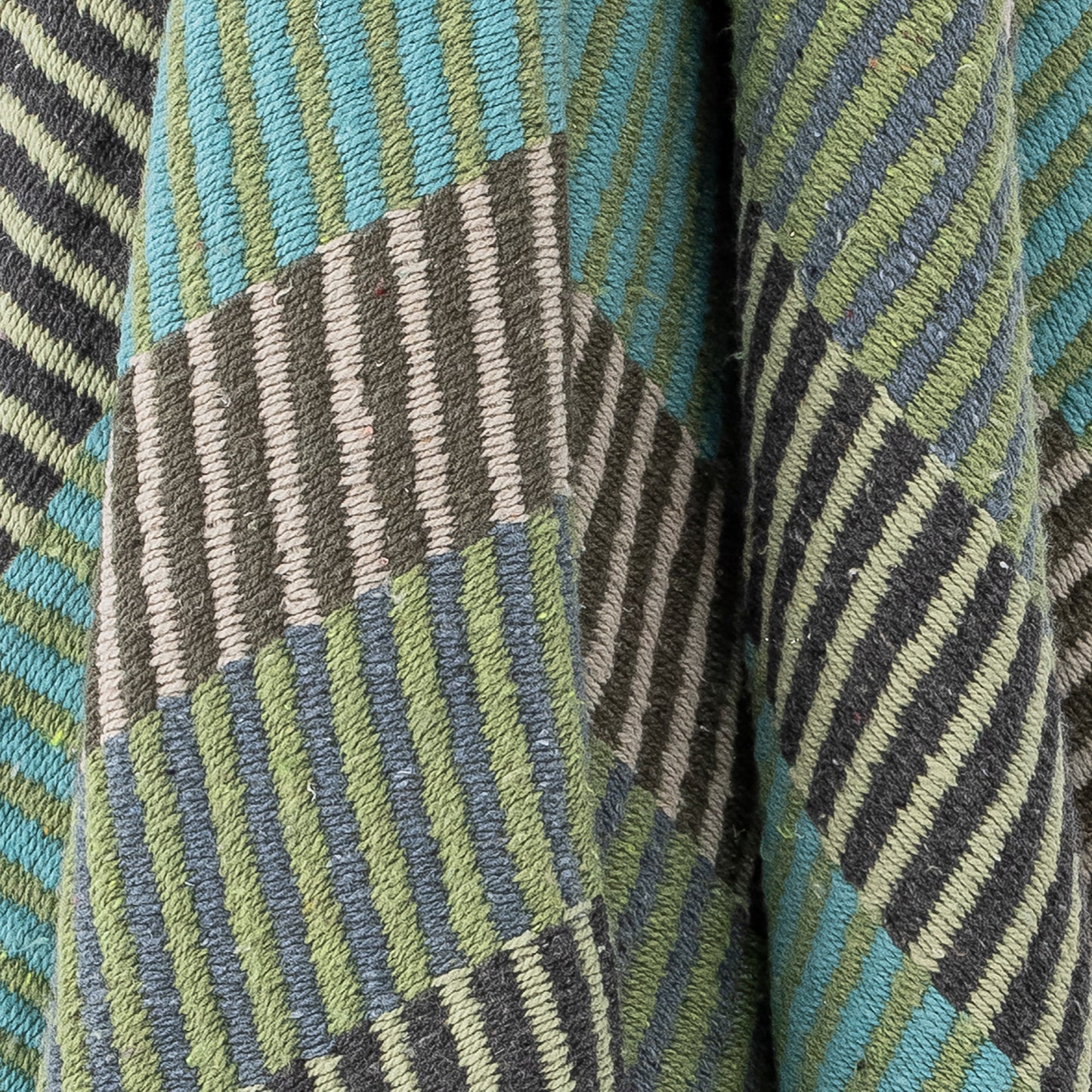 Woven Throw in Blue and Green