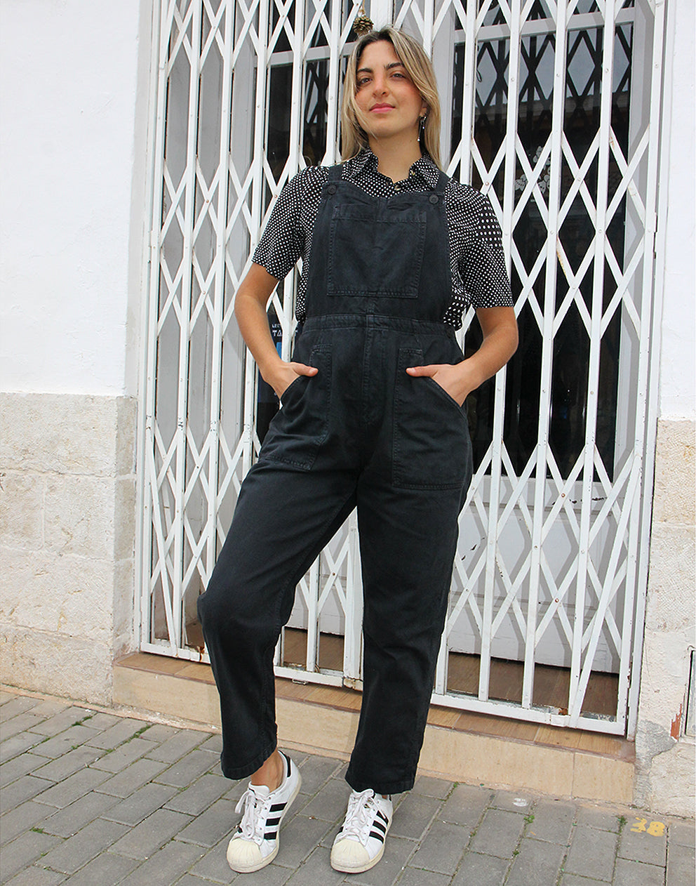 Black Dungaree Overalls