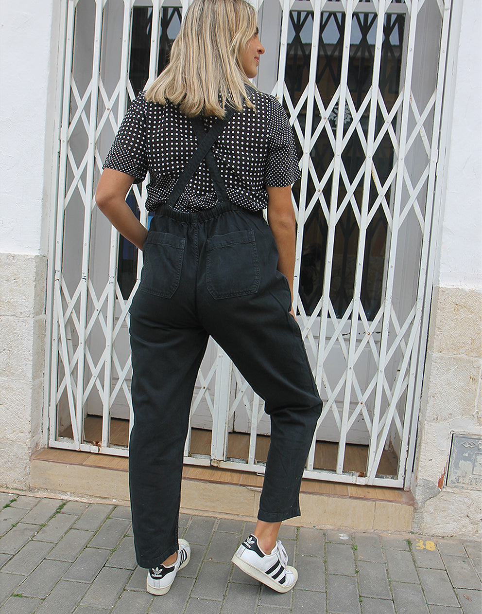 Black Dungaree Overalls