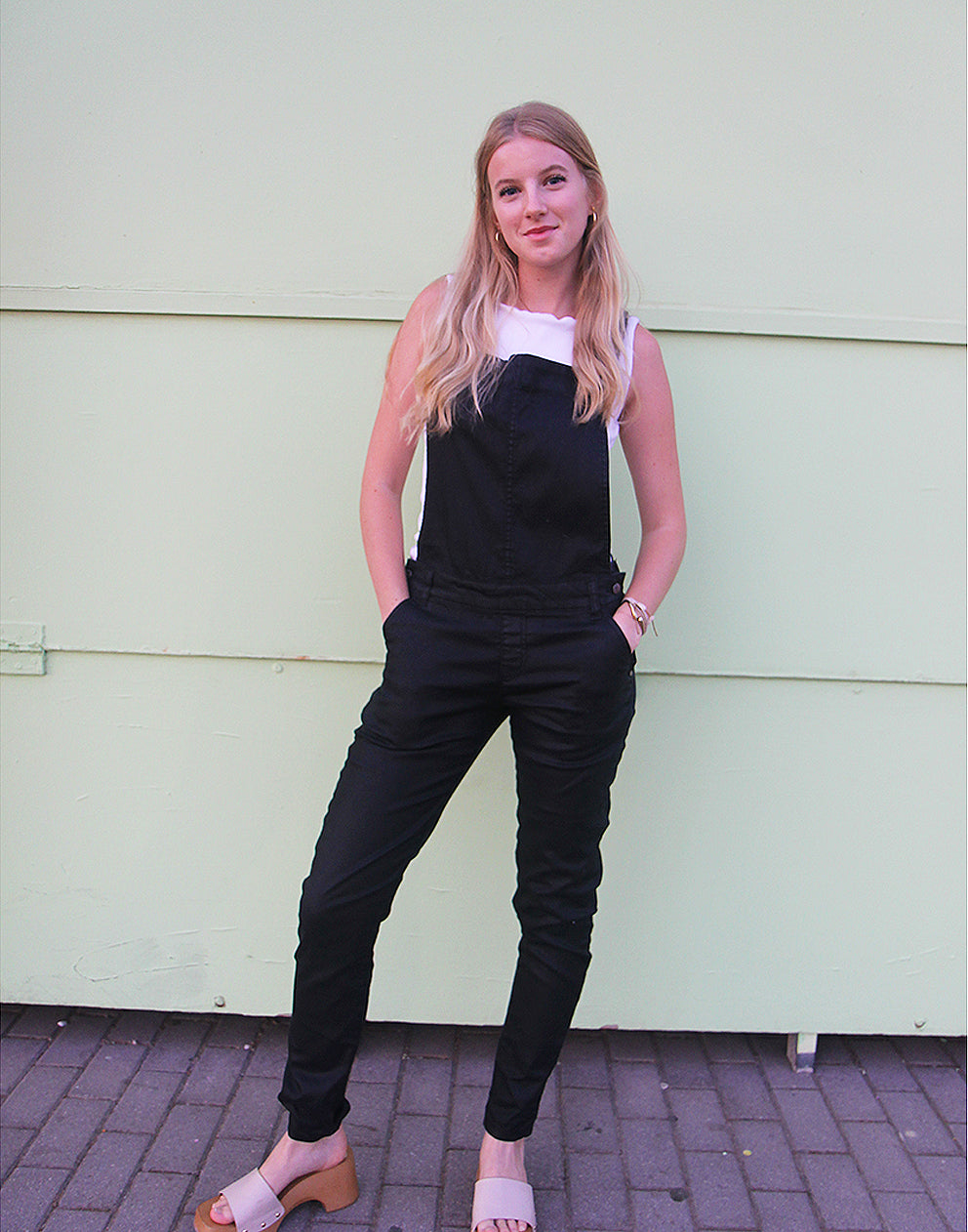 Black Denim Overalls
