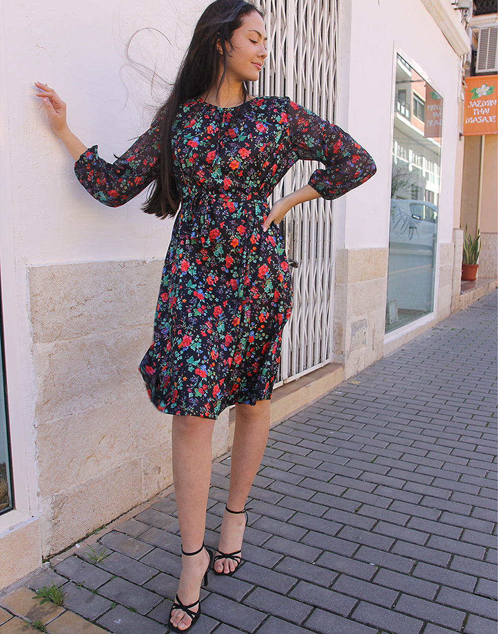 Black Floral Dress