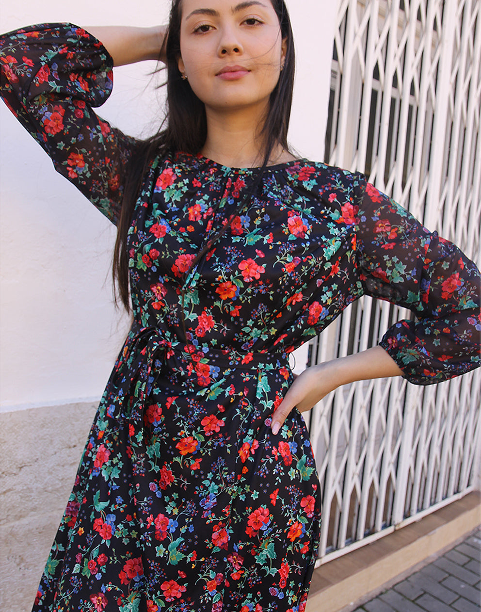 Black Floral Dress