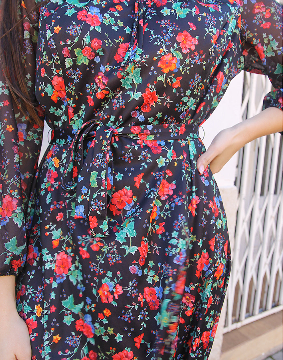 Black Floral Dress