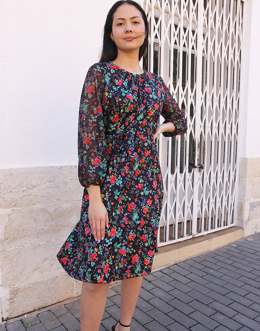 Black Floral Dress