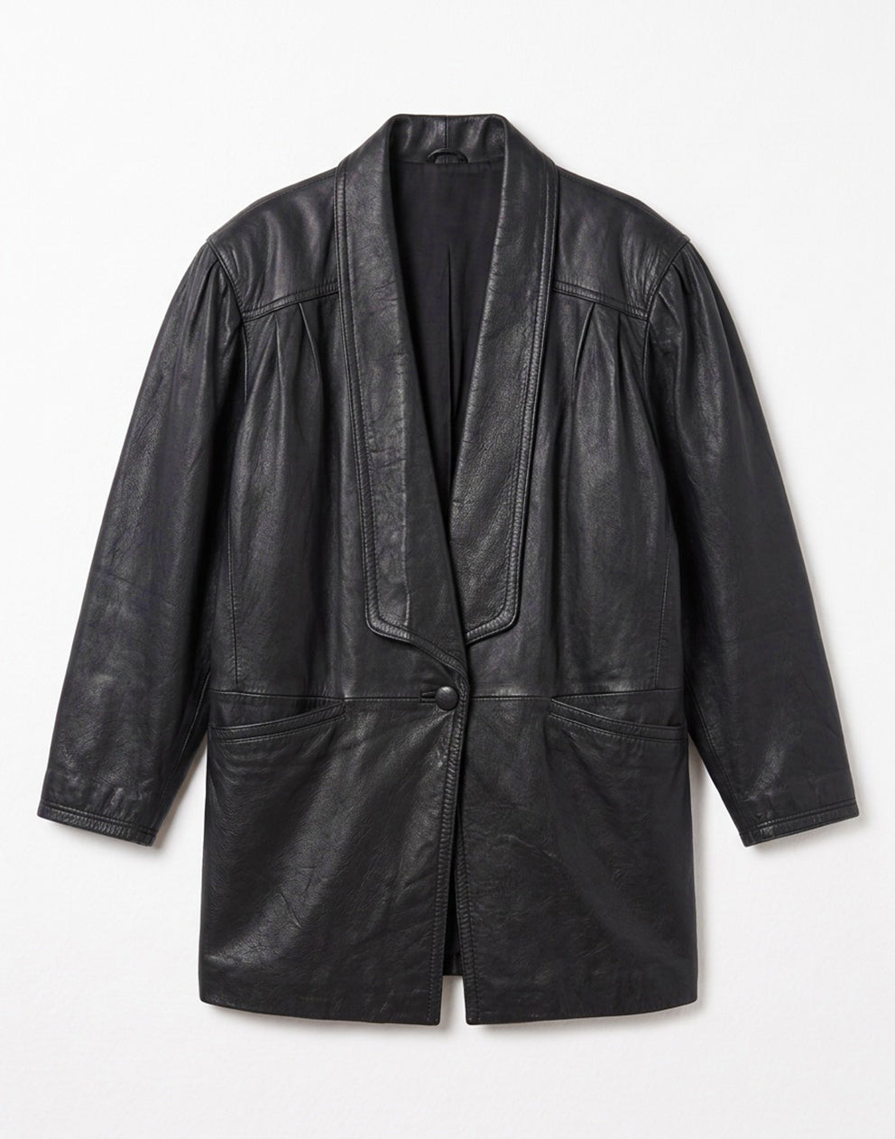 Oversized Lederjacke
