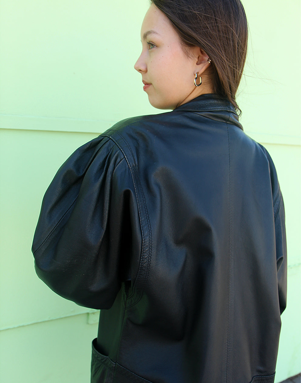 Oversized Leather Jacket