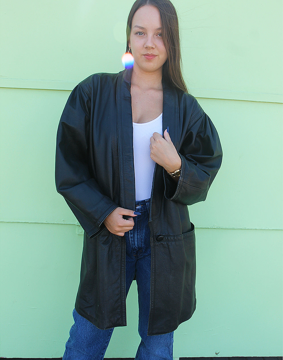 Oversized Leather Jacket