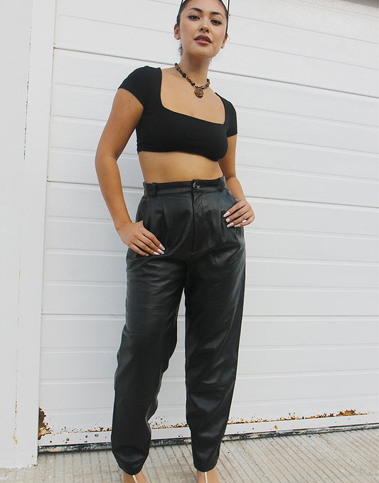 Black Leather Trousers