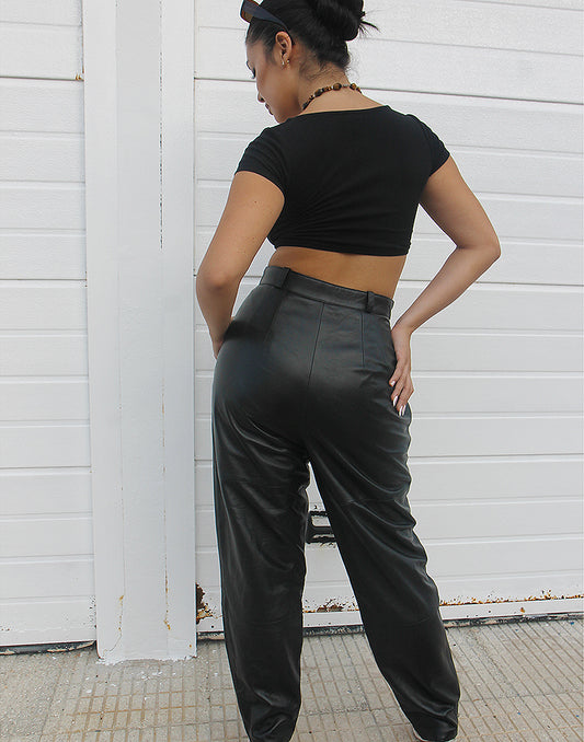 Black Leather Trousers