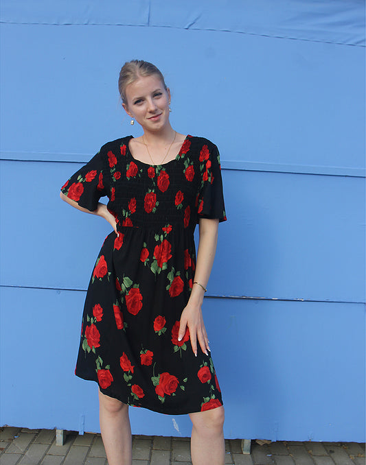 Black Floral Dress