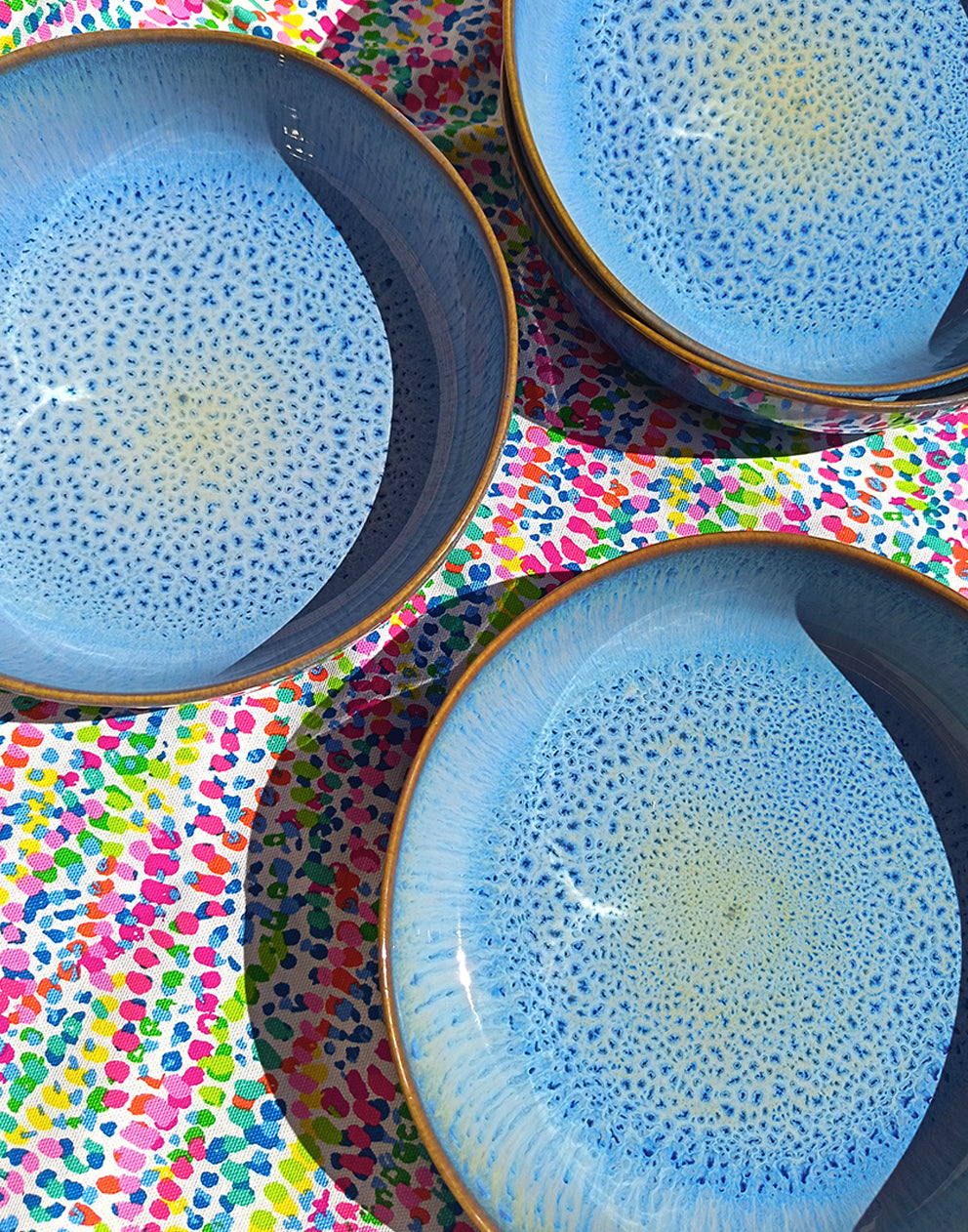 Large Blue Stoneware Bowl