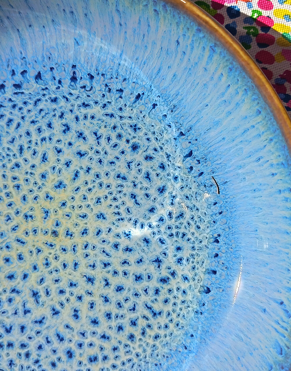 Large Blue Stoneware Bowl