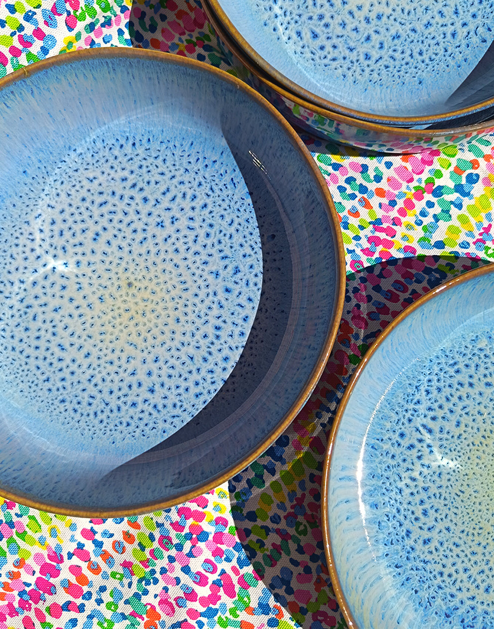 Large Blue Stoneware Bowl
